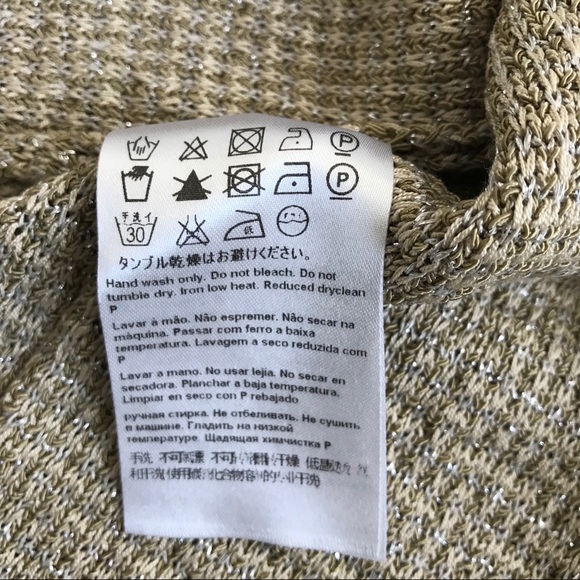 Escada Metallic Gold Holiday Cardigan with Elbow Patches S - Picture 8 of 8